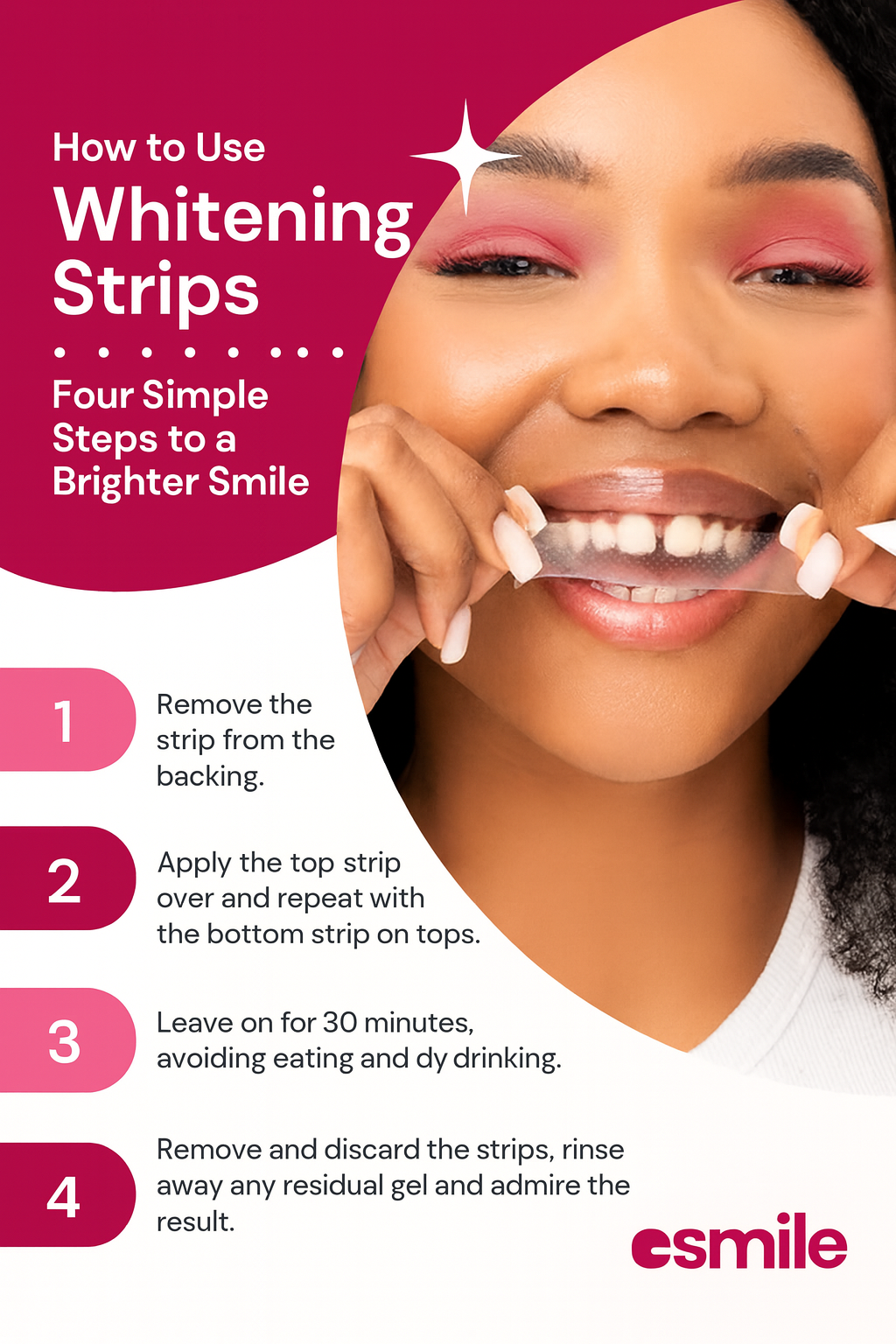 Red velvet-Teeth Whitening Strips – Fast, Safe & Professional At-Home Whitening (14 Strips)