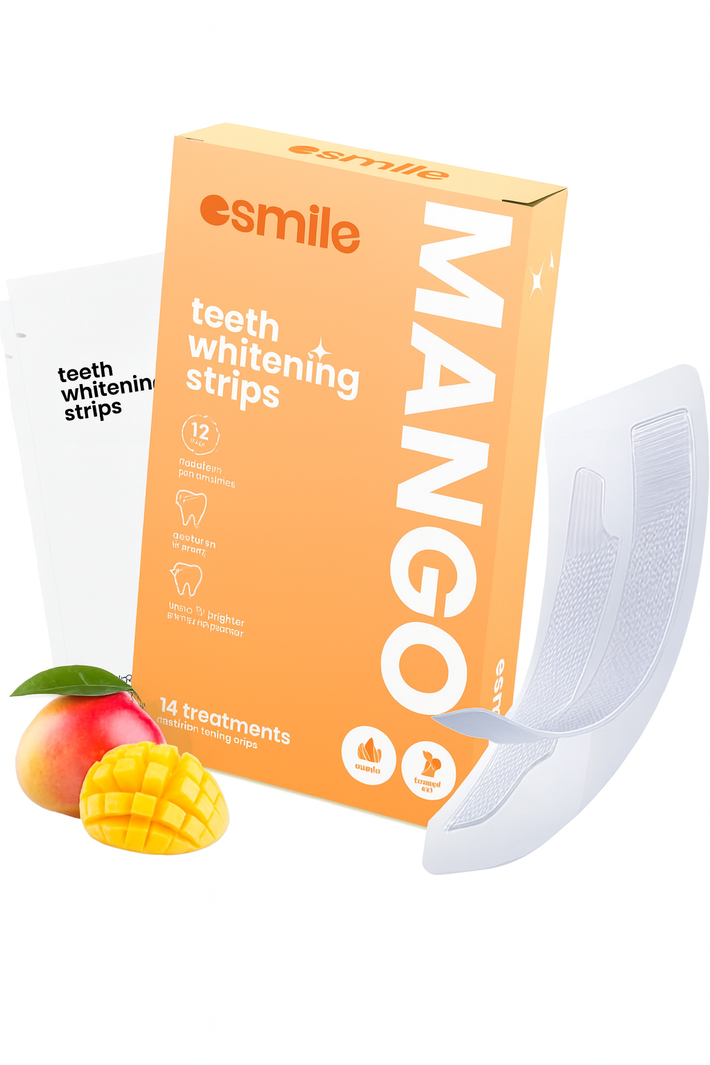 Mango-Teeth Whitening Strips – Fast, Safe & Professional At-Home Whitening (14 Strips)