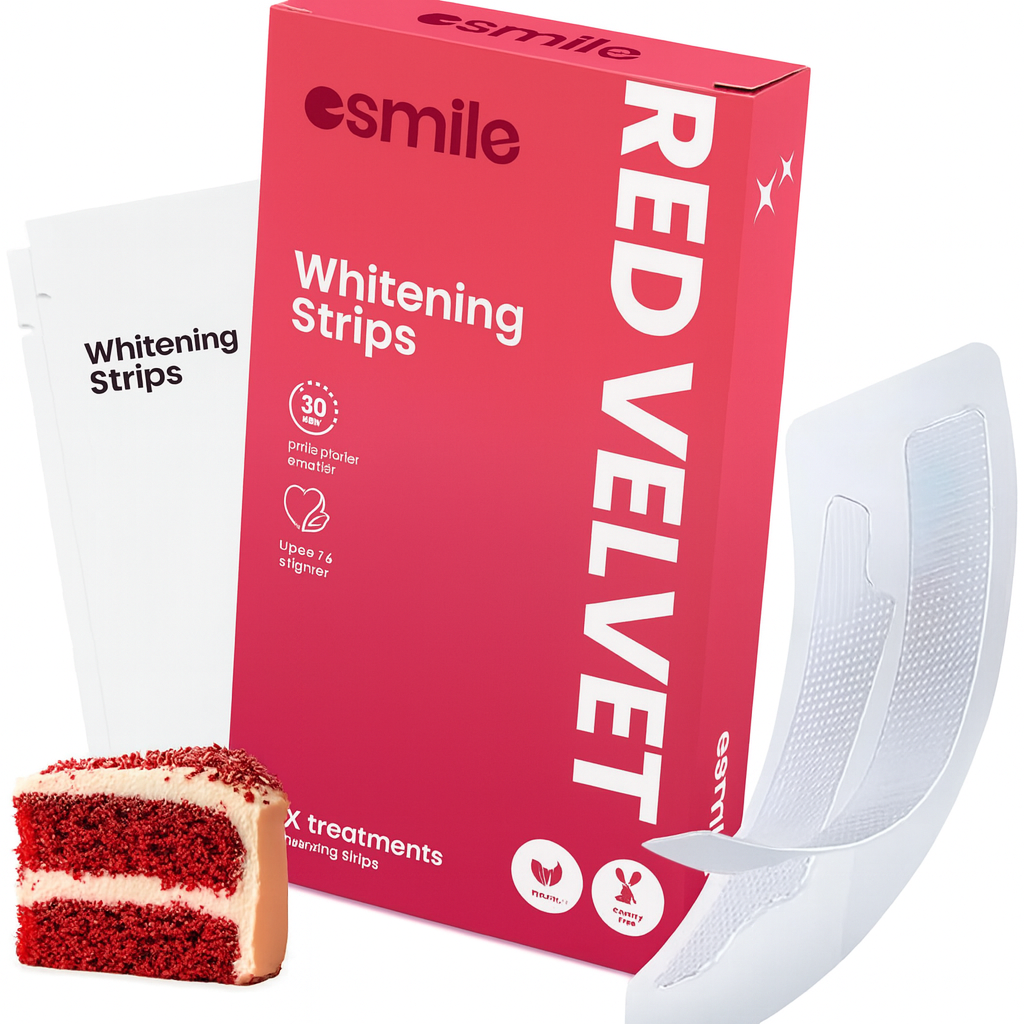 Red velvet-Teeth Whitening Strips – Fast, Safe & Professional At-Home Whitening (14 Strips)