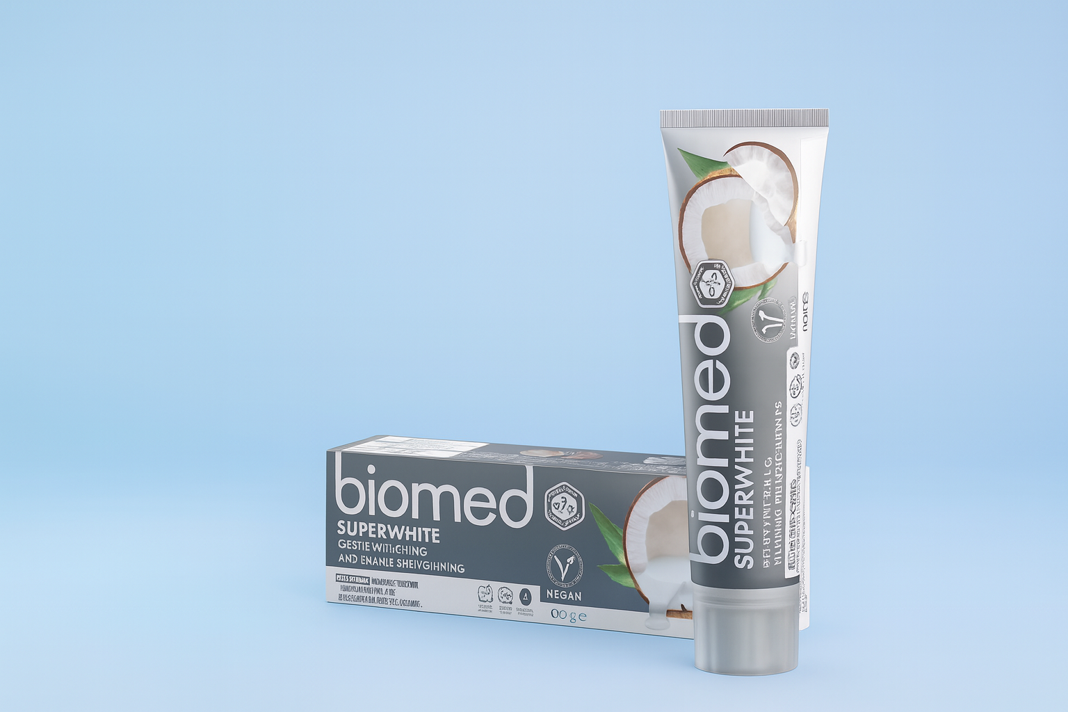BIOMED Super White Toothpaste 100g – Natural Whitening, Enamel Care, Fluoride-Free, Vegan, Coconut Flavor